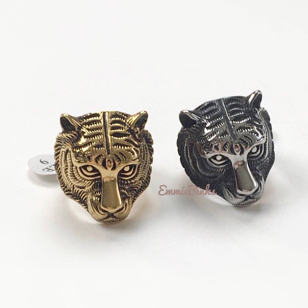 New FP Gold Plated Tiger Statement Ring ~ Silver or Bronze Clemson LSU Auburn - Picture 16 of 16